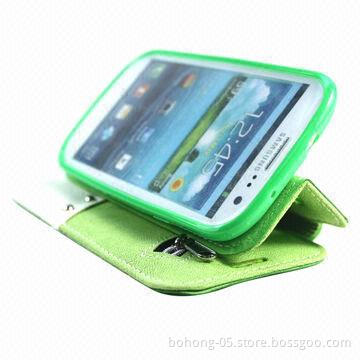 Zipper rivet leather case for SAM I9300, different designs, colors and Pu types are available
